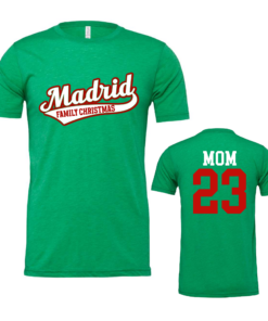 Custom Baseball Family Christmas Tees