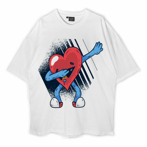 Dabbing Heart Oversized T-Shirt