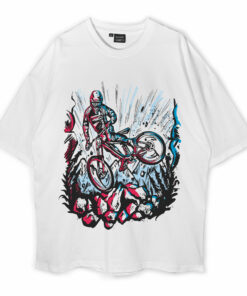 Downhill Biker Stunt Oversized T-Shirt