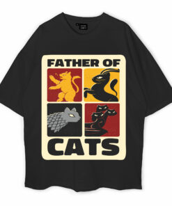 Father Of Cats Oversized T-Shirt