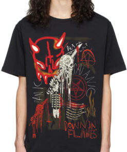 Flames Oversized Drop T-Shirt