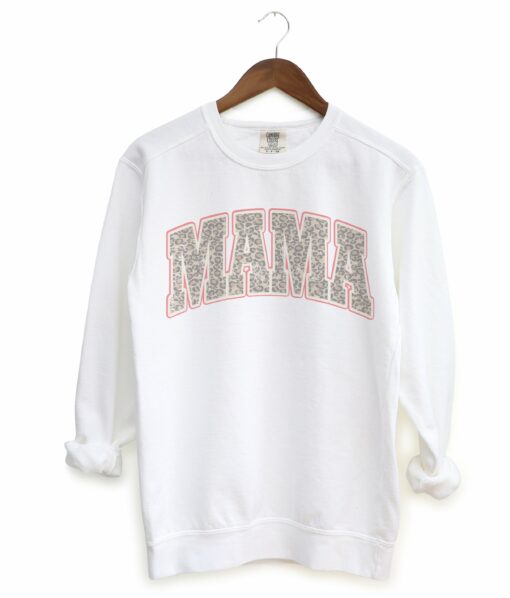 Gildan, Bella Canvas. or Comfort Colors Leopard Mama Sweatshirt