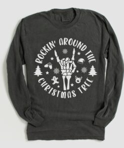 Gildan Bella or Comfort Colors Rockin Around The Christmas Tree Tee Super Cute Christmas Shirt 1