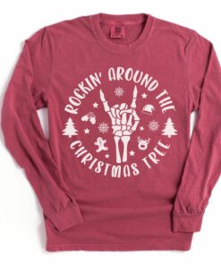 Gildan Bella or Comfort Colors Rockin Around The Christmas Tree Tee Super Cute Christmas Shirt 2