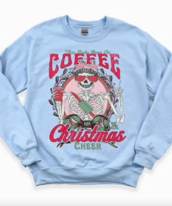 Gildan This Babe Runs off Coffee and Christmas Cheer Sweatshirt