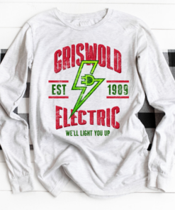 Gildan or Bella Canvas Gray Griswold Electric- We’ll Light You Up Long Sleeve ShirtFunny Christmas Shirt