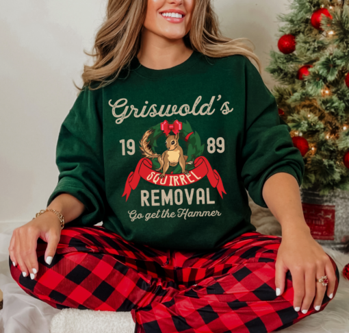 Gildan or Bella Canvas Griswold’s Squirrel Removal Service Sweatshirt Funny Christmas Sweatshirt