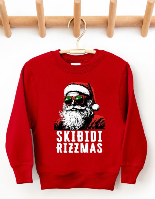 Gildan or Bella Canvas Skibidi Rizzmas Sweatshirt Funny Christmas Sweatshirt