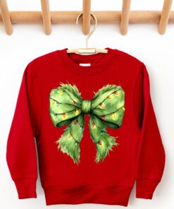 Gildan or Bella Christmas You’re A Mean One Bow SweatshirtFunny Christmas Sweatshirt