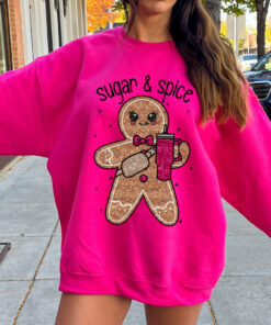 Gingerbread Faux Glitter Sweatshirt Christmas Sweatshirt