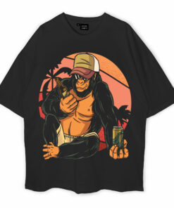 Gorilla Beer Bro Vinyl Oversized T-Shirt