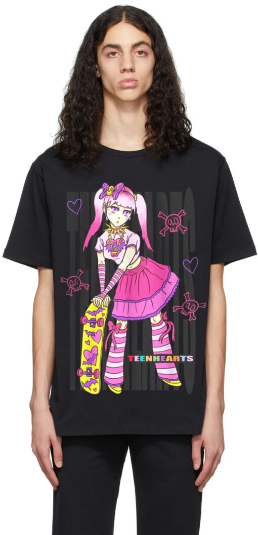 Goth Girl Oversized Drop T-Shirt