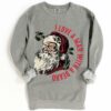 Gray Comfort Colors I Love A Man With A Beard Santa Christmas Sweatshirt