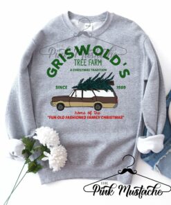 Gray Sweatshirt Griswold’s Tree Farm Family Tradition Christmas Sweatshirt