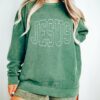 Green Comfort Colors Jesus University Christmas Sweatshirt