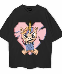 Heartbreak Unicorn Katilan Oversized T-Shirt