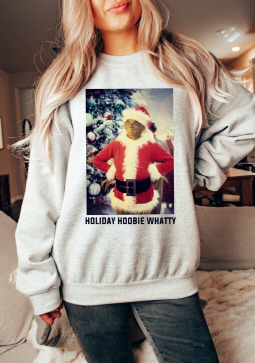 Holiday Hoobie Whatty Funny Christmas – Sweatshirt – Adult and Youth Sizes – Bella, Gildan, or Comfort Colors