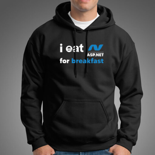 I Eat Asp.net For Breakfast Funny Programmer Hoodies For Men