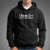 I Know C++ What Is Your Superpower Funny Programmer Hoodies For Men