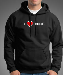 I Love Code Hoodies For Men