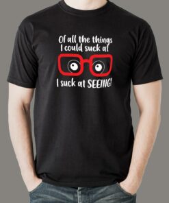 I Suck At Seeing or Myopia Glasses Men’s T-Shirt