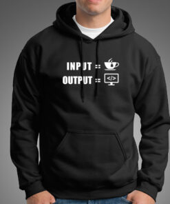 Input Coffee Output Code Funny Programmer Hoodies For Men