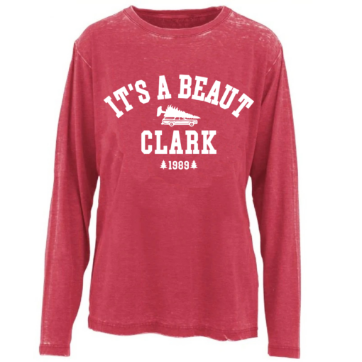 It’s A Beaut Clark 1989 – Christmas – Griswold – Chicka- Dee Brand Acid Wash Long Sleeve Tee