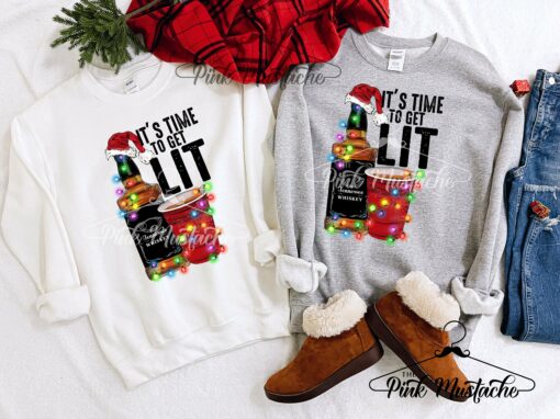 It’s Time To Get Lit Tennessee Whiskey Sweatshirt Super Cute Unisex Sized Sweatshirt Adult Options