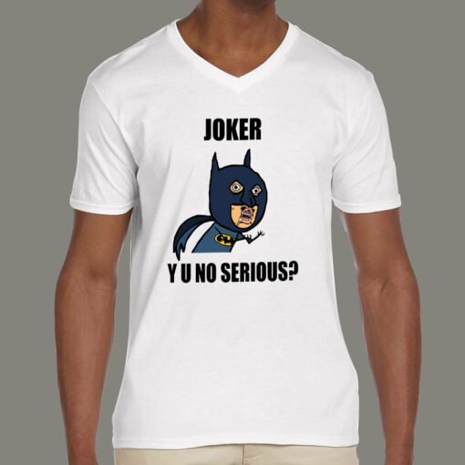 Joker Y U No Serious Batman Asks Joker Men’s Meme T-shirt