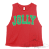 Jolly Christmas Workout Tank Cropped Tank  Christmas Workout Tank Crossfit