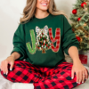 Joy Christmas Faux Glitter Sweatshirt