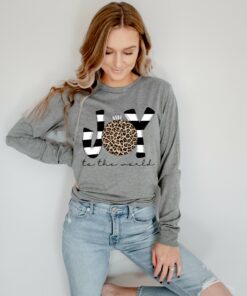 Joy To The World Christmas Long Sleeve Bella Tee   Adult Christmas T-Shirt