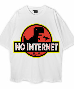 Jurassic Park No Internet Oversized T-Shirt