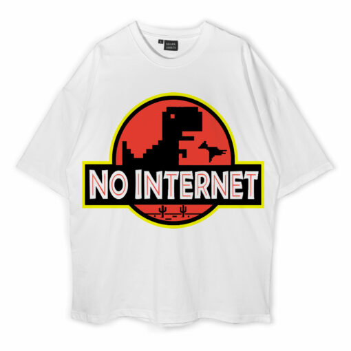 Jurassic Park No Internet Oversized T-Shirt