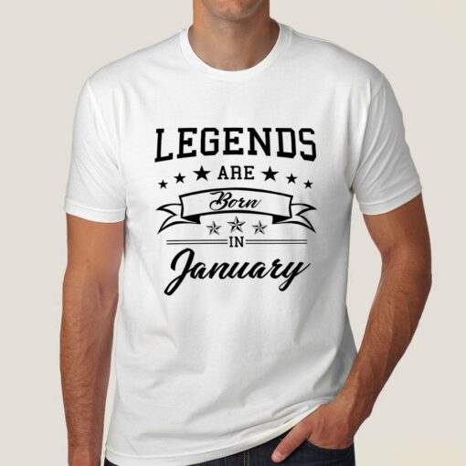 Legends are born in January Men’s T-shirt