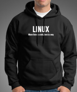 Linux Where There Is A Shell There Is A Way Hoodies For Men