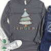 Long Sleeved Merry Christmas Vibes Only  Print Bella Canvas Shirt Christmas T-Shirt