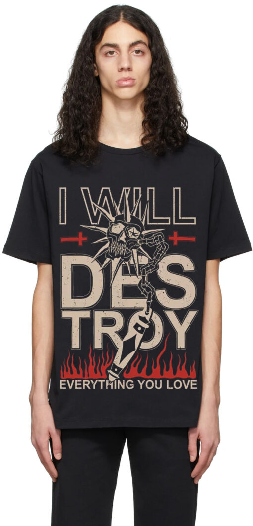 Love Destroy Oversized Drop T-Shirt