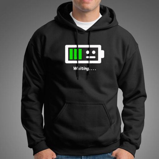 Low Battery Waiting For Energy Funny Hoodies For Men