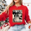 Luxe Santa Gildan or Bella Christmas Sweatshirt Direct To Film Transferred Faux Glitter Sweatshirt