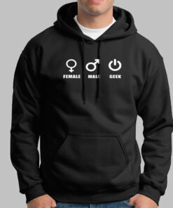 Male Female Geek Nerd Hoodies For Men