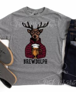 Mens Unisex Christmas Brewdolph Tee Mens Christmas Shirt Mens Christmas Gift