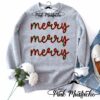 Merry Stacked Unisex Sizes Sweatshirt Christmas Sweatshirt
