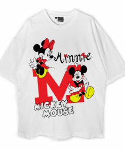 Mickey And Minnie Mouse Oversized T-Shirt