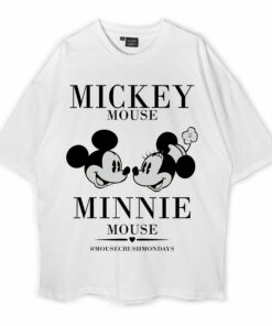 Minnie And Mickey Mouse Oversized T-Shirt