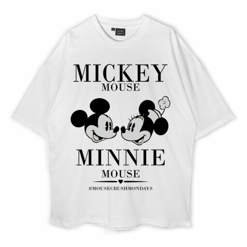 Minnie And Mickey Mouse Oversized T-Shirt