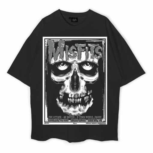 Misfits Oversize Black T-Shirt