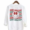 Mommy and Me Comfort Colors, Gildan, or Bella Merry Christmas Smiley Sweatshirt Christmas Sweatshirt
