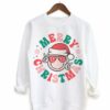 Mommy and Me Gildan or Bella Merry Christmas Smiley Sweatshirt Christmas Sweatshirt