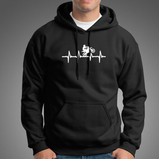 Motorcycle Heartbeat Hoodies For Men